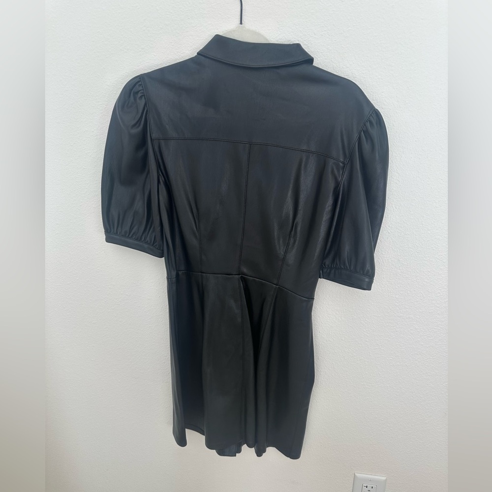 BB Dakota Black Leather Dress - Picture 3 of 4